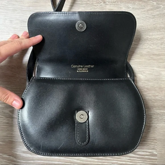 Sandra Firenze Genuine Leather Mini Crossbody Bag Hand Made in Florence Italy - Picture 4 of 11